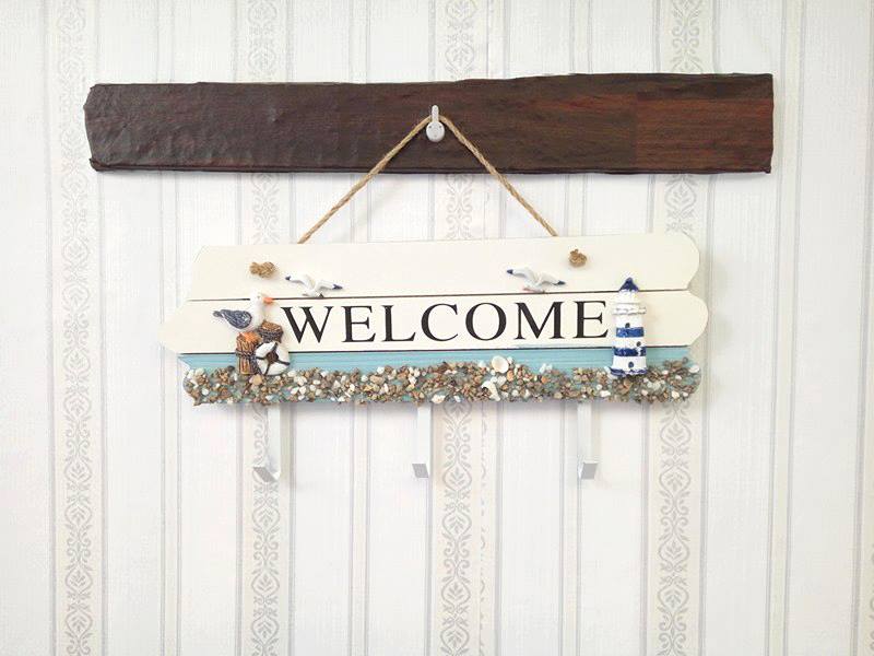 Kệ móc treo welcome sò biển